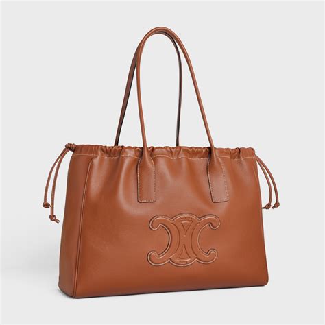 celine cabas drawstring cuir triomphe review|celine triomphe bag.